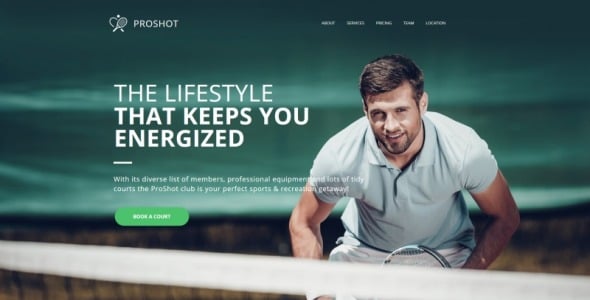 tennis club moto cms html шаблон