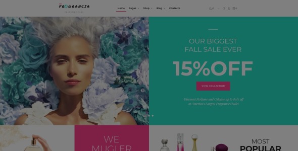 fragrancia парфюмерный магазин woocommerce тема