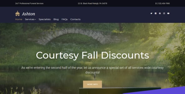 ритуальные и кладбищенские услуги moto cms 3 шаблон