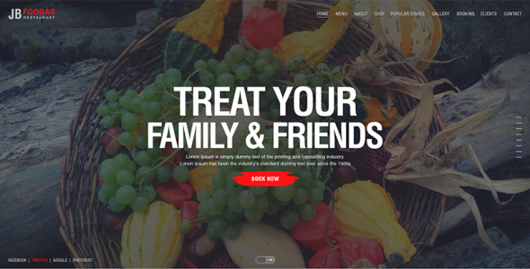 PSD шаблон на тему ресторан тапас