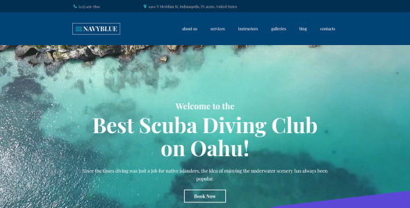 дайвинг клуб moto cms 3 шаблон