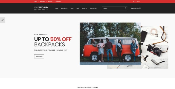 шаблон opencart travel store