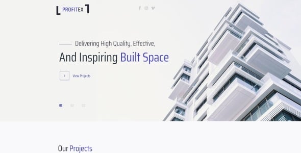 bright architecture agency wordpress elementor theme