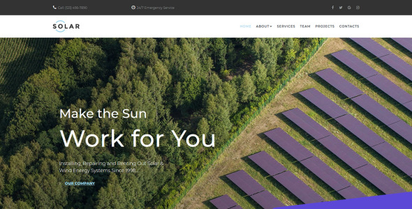 альтернативная энергетика moto cms 3 шаблон