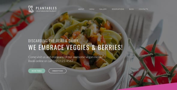 вегетарианский ресторан moto cms 3 шаблон