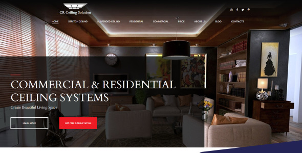 потолочное решение moto cms 3 шаблон