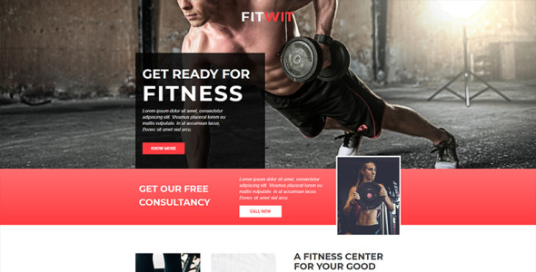 Адаптивный Unbounce шаблон на тему фитнес