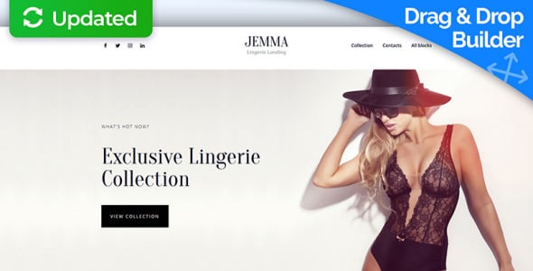 женское белье шаблон целевой страницы