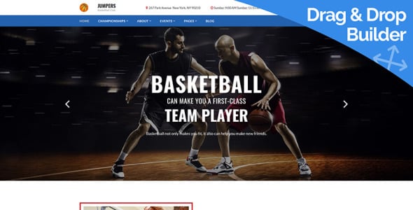 Basketball Club Moto CMS 3 Template