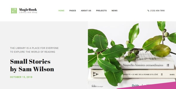 библиотека и магазин moto cms 3 шаблон