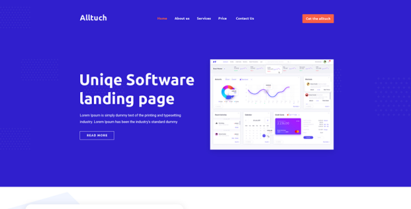 PSD шаблон на тему программное обеспечение