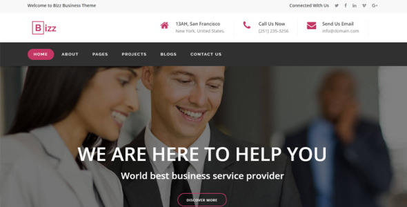 бизнес и корпоративный html шаблон сайта