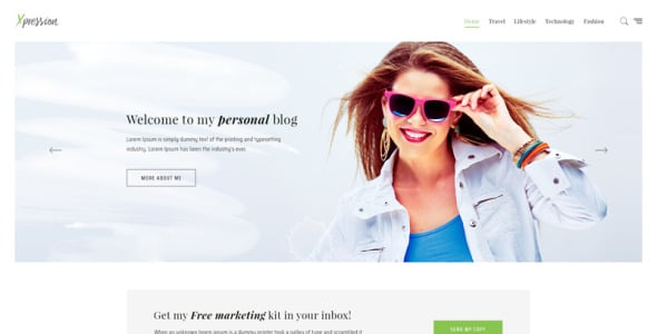 минимальный блог wordpress тема