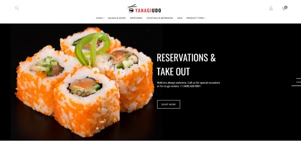 японский ресторан magento тема