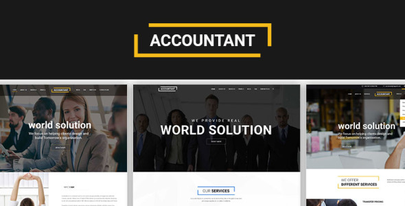 PSD шаблон на тему бухгалтерские услуги