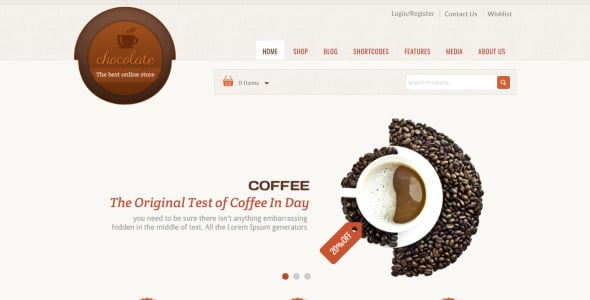 тема woocommerce cake and coffee