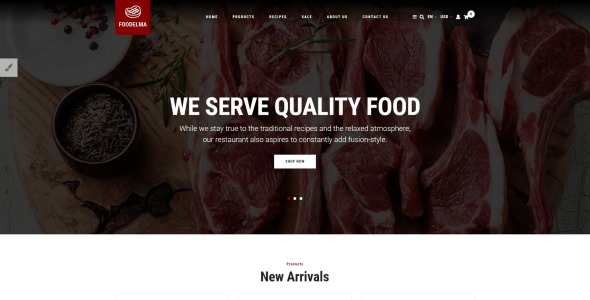 шаблон opencart интернет-магазина вкусной еды