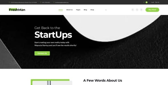 стартап-компания wordpress elementor theme