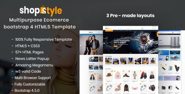 commerce html5 шаблон сайта