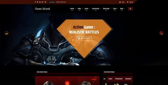 портал сообщества игровой многоцелевой шаблон сайта bootstrap