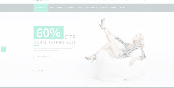 PSD шаблон на тему мода