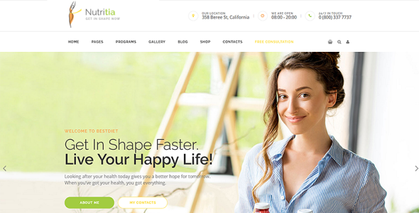 здоровое питание и диетология . тема wordpress
