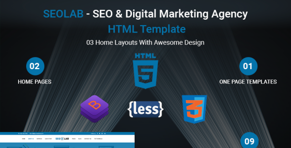 seo &amp; digital marketing agency html шаблон сайта