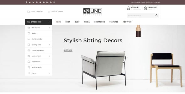 мебельный интернет магазин woocommerce тема