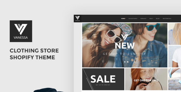 магазин одежды shopify тема