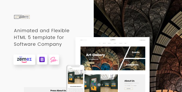 художественная галерея многостраничный шаблон сайта html5