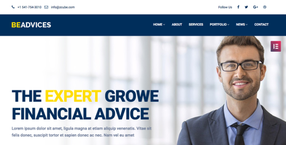 бизнес и финансовая тема wordpress