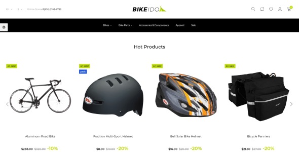 байк магазин prestashop тема