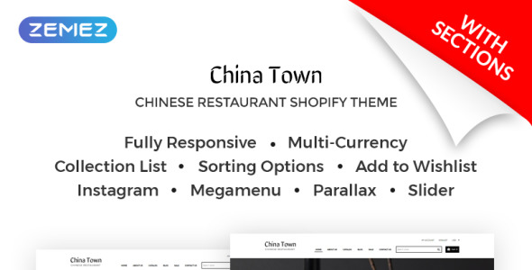 суши ресторан shopify тема