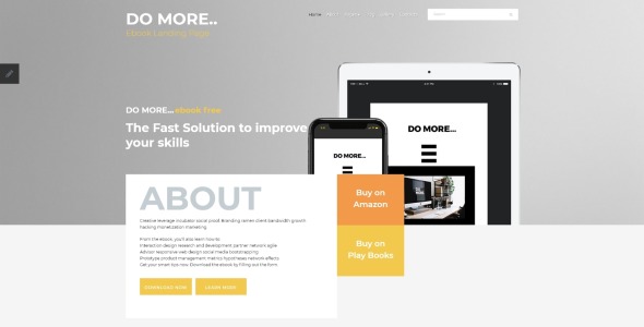 шаблон целевой страницы электронной книги joomla