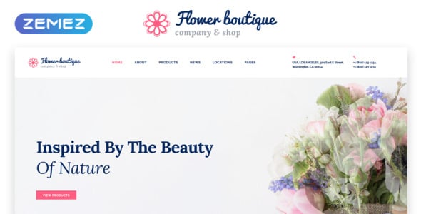 цветочный бутик многостраничный шаблон сайта html5