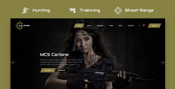 оружейный магазин html шаблон шаблон сайта
