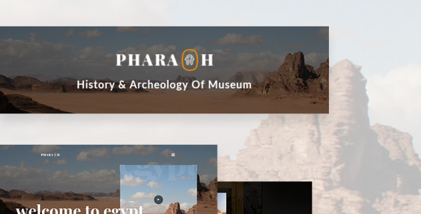 фараон – шаблон сайта музея и выставки