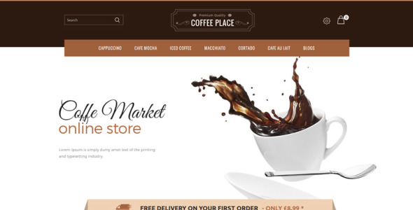 шаблон coffee place opencart