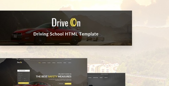 driveon – шаблон сайта автошколы