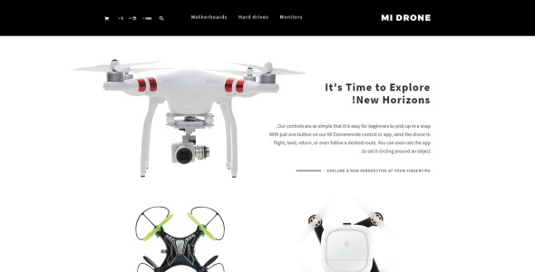 шаблон opencart drone shop