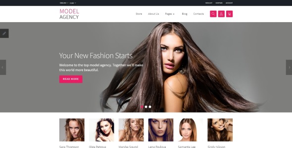 модельное агентство + шаблон vm joomla