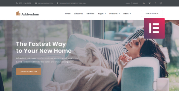 ипотечная компания wordpress elementor theme