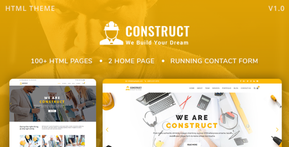 construct : шаблон сайта construction, building &amp; maintenance website template