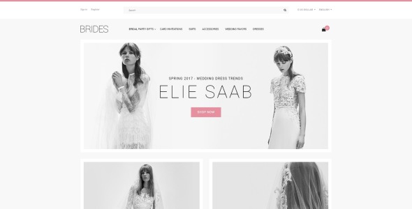 свадебный магазин шаблон opencart