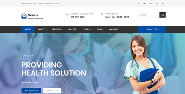 адаптивный шаблон сайта для здоровья и медицины