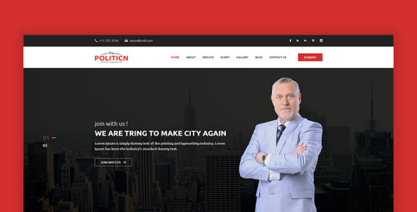 шаблон политического сайта