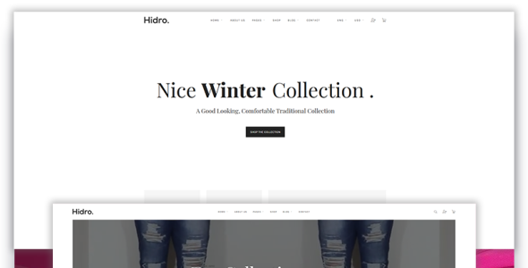 минимальный шаблон сайта электронной коммерции