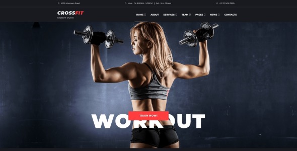 динамическая тема crossfit studio wordpress elementor