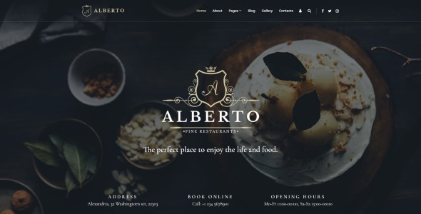 ресторан отзывчивый стильный шаблон joomla