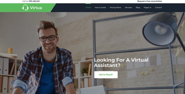 виртуальный помощник wordpress тема